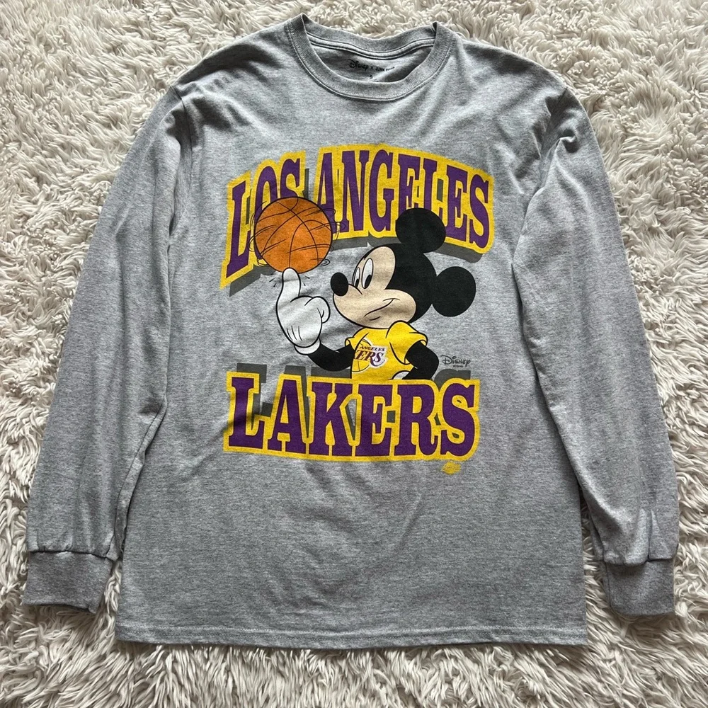 Disney x Junk Food Lakers Gray Long Sleeve - Picture 2 of 9